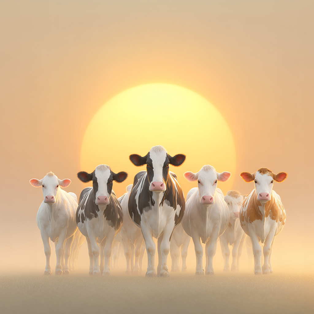 Cows under heat stress
